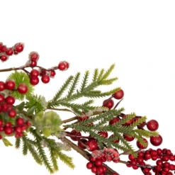 Northlight 5' X 8" Frosted Pine And Red Berry Christmas Garland - Unlit -Northlight Sale Store northlight vm92777 2 62763.1659734337