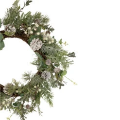 White Berry, Eucalyptus And Pinecone Christmas Wreath, 20-Inch, Unlit -Northlight Sale Store northlight vm92781 2 63653.1659734622
