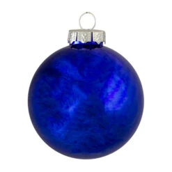 Northlight 4ct Royal Blue 2-Finish Glass Christmas Ball Ornaments 4" (100mm) -Northlight Sale Store northlight wy00773 2 96100.1662575102