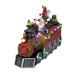 LED Lighted Musical Train With Santa Christmas Village Decoration - 10.25" -Northlight Sale Store northlight xh27850 1 88644.1588406317