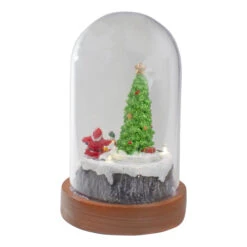 Northlight Lighted Santa And Christmas Tree Cloche Style Decoration - 7" -Northlight Sale Store northlight xh90615 2 83198.1611374216