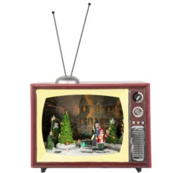 Northlight LED Lighted Animated And Musical TV Scene Christmas Display - 9.25"