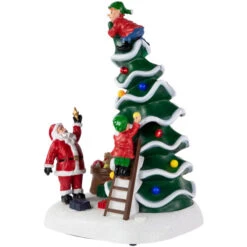 Northlight LED Lighted Animated And Musical Santa's Helpers Christmas Decoration - 12" -Northlight Sale Store northlight xh99394 2 62567.1701793919