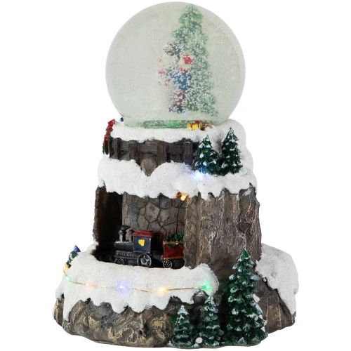 Northlight LED Lighted Animated And Musical Christmas Snowman And Train Snow Globe - 9.25" 3 Northlight LED Lighted Animated And Musical Christmas Snowman And Train Snow Globe - 9.25" - Image 3