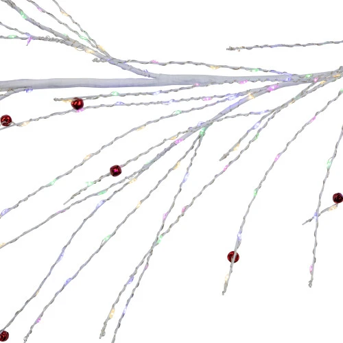 Northlight 6' X 6" Pre-Lit White Christmas Garland With Red Jingle Bells, Multi-Color Lights 4 Northlight 6' X 6" Pre-Lit White Christmas Garland With Red Jingle Bells, Multi-Color Lights - Image 4