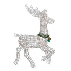 Northlight Lighted Prancing Reindeer Christmas Outdoor Decoration - 25.5" - Clear Lights