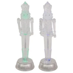 Northlight LED Lighted And Musical Nutcracker Christmas Figurines - 12.5" - Set Of 2