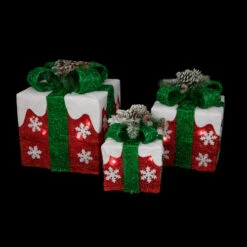 Northlight Set Of 3 Lighted Red With White Snowflakes Gift Boxes Christmas Decorations -Northlight Sale Store northlight y93945 on20black20copy 02695.1701451314