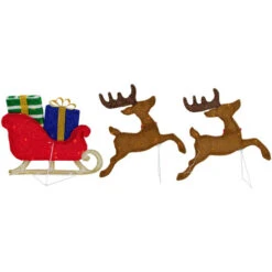 Northlight 59" Lighted Reindeer With Sleigh Christmas Decoration -Northlight Sale Store northlight y93952 5 63612.1688566821