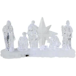 Northlight LED Lighted Nativity Scene Acrylic Christmas Decoration - 12.25" -Northlight Sale Store northlight y94767 04 15991.1697128081