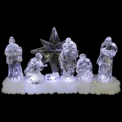 Northlight LED Lighted Nativity Scene Acrylic Christmas Decoration - 12.25" -Northlight Sale Store northlight y94767 black 67485.1696868291