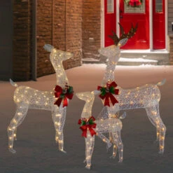 Northlight LED Lighted Reindeer Family Outdoor Christmas Decorations - Warm White - Set Of 3 -Northlight Sale Store northlight ye92349 3 97503.1721868337