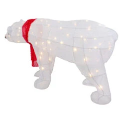 Northlight LED Lighted Tinsel Polar Bear Outdoor Christmas Decoration - 32" - Warm White Lights -Northlight Sale Store northlight ye92350 2 78507.1665088082