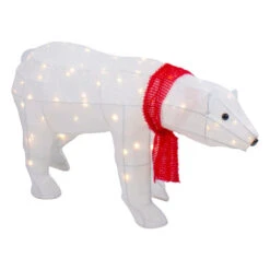 Northlight LED Lighted Tinsel Polar Bear Outdoor Christmas Decoration - 32" - Warm White Lights -Northlight Sale Store northlight ye92350 3 87621.1665088082