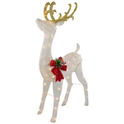 Northlight 48" LED Lighted Glitter Reindeer With Sleigh Outdoor Christmas Decoration -Northlight Sale Store northlight ye92351 1 16821.1665611636