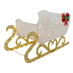 Northlight 48" LED Lighted Glitter Reindeer With Sleigh Outdoor Christmas Decoration -Northlight Sale Store northlight ye92351 2 92355.1665611636