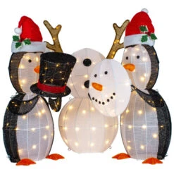 LED Lighted Penguins Building Snowman Outdoor Christmas Decoration - 35" - Set Of 3 8 LED Lighted Penguins Building Snowman Outdoor Christmas Decoration - 35" - Set Of 3 -Northlight Sale Store northlight ye92353 1 65425.1665610751