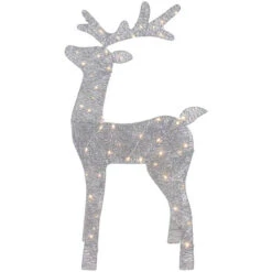 Northlight LED Lighted Glitter Reindeer Outdoor Christmas Decoration - 39.5" - Warm White