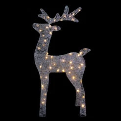 Northlight LED Lighted Glitter Reindeer Outdoor Christmas Decoration - 39.5" - Warm White -Northlight Sale Store northlight ye92355 onblack 86744.1665260824