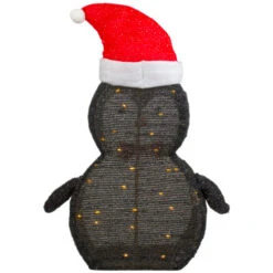 Northlight 28" LED Lighted Tinsel Penguin In Santa Hat Outdoor Christmas Decoration -Northlight Sale Store northlight ye92362 2 24622.1637152443