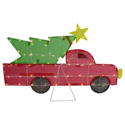 Northlight 36" LED Lighted Red Truck With Christmas Tree Outdoor Decoration 12 Northlight 36" LED Lighted Red Truck With Christmas Tree Outdoor Decoration -Northlight Sale Store northlight ye92366 2 07629.1637152438