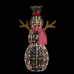 Northlight 48" LED Lighted Snowman With Top Hat And Red Scarf Outdoor Christmas Decoration -Northlight Sale Store northlight ye92369 onblack 74328.1665610758