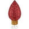 Northlight LED Lighted Retro Light Bulb Outdoor Christmas Decoration - 32" - Red - Warm White