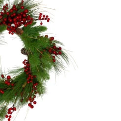 Northlight Real Touch™? Mixed Pine And Berry Artificial Christmas Wreath - 24" - Unlit -Northlight Sale Store northlight yk87886 1 63975.1663687734