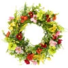 Poppy And Eucalyptus Spring Wreath - 26" - Red And Yellow