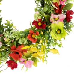 Poppy And Eucalyptus Spring Wreath - 26" - Red And Yellow -Northlight Sale Store northlight yk95700 02 40774.1707072530