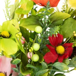 Poppy And Eucalyptus Spring Wreath - 26" - Red And Yellow -Northlight Sale Store northlight yk95700 03 40774.1707072530