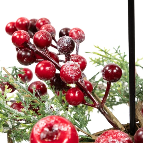 Northlight Apples And Berries Triple Pillar Christmas Candle Holder - 36" - Green And Red 6 Northlight Apples And Berries Triple Pillar Christmas Candle Holder - 36" - Green And Red - Image 6