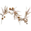 Northlight Glittered Mixed Leaves And Berries Artificial Christmas Garland - 6' X 9" - Unlit