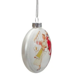 Northlight 3" Norman Rockwell 'Christmas Surprise' Glass Disc Ornament -Northlight Sale Store northlight yl93414 2 66236.1645750080