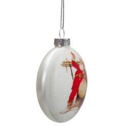 Northlight 3" Norman Rockwell 'Filling The Stockings' Glass Christmas Disc Ornament -Northlight Sale Store northlight yl93416 2 07305.1645750079