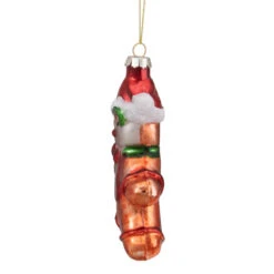 5" Gingerbread Man With Santa Hat Hanging Glass Christmas Ornament -Northlight Sale Store northlight yq90884 3 33025.1664380283