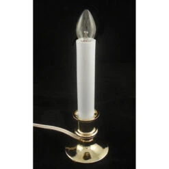 Northlight 9" Pre-Lit White And Gold C7 Christmas Candle Lamp With Sensor -Northlight Sale Store northlight ys15762 03 45448.1600305325