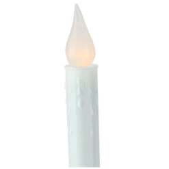 Northlight 8.75" Pre-Lit White And Gold LED C5 Flickering Christmas Candle Lamp With Handle Base -Northlight Sale Store northlight ys15769 03 13251.1600305326
