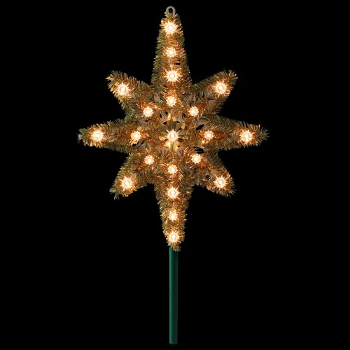 Northlight 21" Gold Lighted Star Of Bethlehem Christmas Tree Topper - Clear Lights 2 Northlight 21" Gold Lighted Star Of Bethlehem Christmas Tree Topper - Clear Lights - Image 2