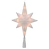11" Lighted Frosted Clear And Rose Gold Bethlehem Star Christmas Tree Topper - Clear Lights