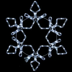 Northlight LED Rope Light Snowflake Commercial Christmas Decoration - White - 24"