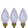 Northlight LED Lighted C9 Style Christmas Pathway Lawn Stakes - 3 Ft - Clear - 3-Count