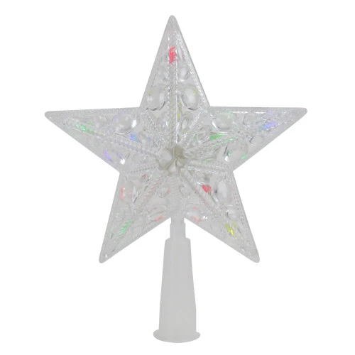 Northlight 7.5" Pre-Lit Clear Jeweled Star Battery Operated Christmas Tree Topper - Multicolor Lights 1 Northlight 7.5" Pre-Lit Clear Jeweled Star Battery Operated Christmas Tree Topper - Multicolor Lights