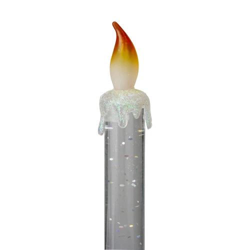 Northlight Glittered LED Flameless Christmas Candle - 9.25" 2 Northlight Glittered LED Flameless Christmas Candle - 9.25" - Image 2