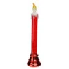 Northlight LED Glittered Flameless Christmas Candle Lamp - 9.25" - Red