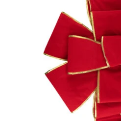 Northlight Giant 3D 11-Loop Velveteen Commercial Christmas Bow With Trim - 40" - Red And Gold -Northlight Sale Store northlight ys28023 1 60743.1588344119