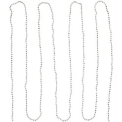 Northlight 15' Shiny Silver Metallic Faceted Beaded Christmas Garland - Unlit