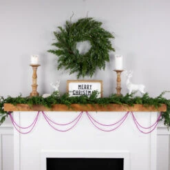 Northlight 15' Shiny Metallic Pink Beaded Christmas Garland, Unlit 7 Northlight 15' Shiny Metallic Pink Beaded Christmas Garland, Unlit -Northlight Sale Store northlight ys28271 pink styled20on20fireplace 80781.1686143936