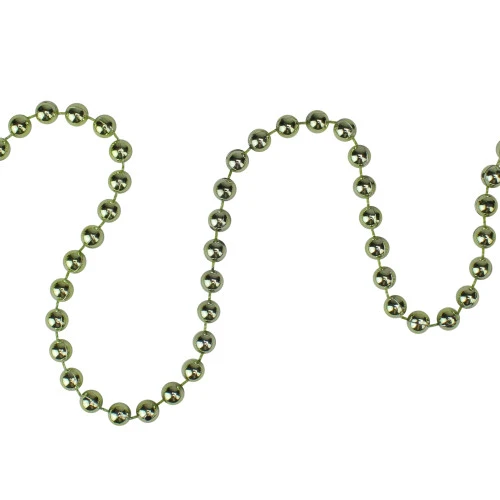 Northlight 15' X 0.25" Shiny Metallic Lime Green Beaded Artificial Christmas Garland - Unlit 1 Northlight 15' X 0.25" Shiny Metallic Lime Green Beaded Artificial Christmas Garland - Unlit