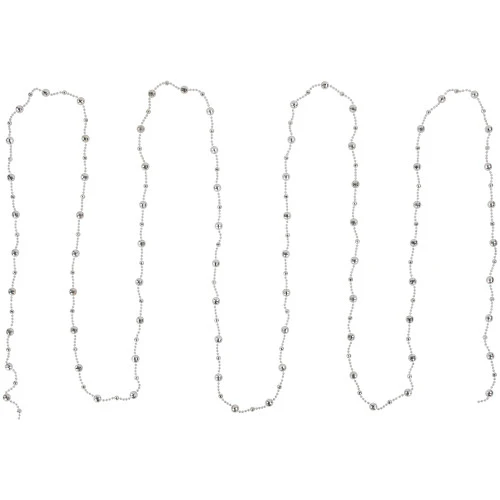 Northlight 15' Shiny Silver Mirrored Disco Ball Beaded Christmas Garland, Unlit 1 Northlight 15' Shiny Silver Mirrored Disco Ball Beaded Christmas Garland, Unlit